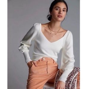 Anthropologie Puff Sleeve Sweater
